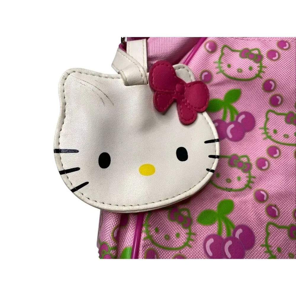 Sanrio Hello Kitty Pink Cherry Duffle Travel Overnight Shoulder Bag Kawaii Cute